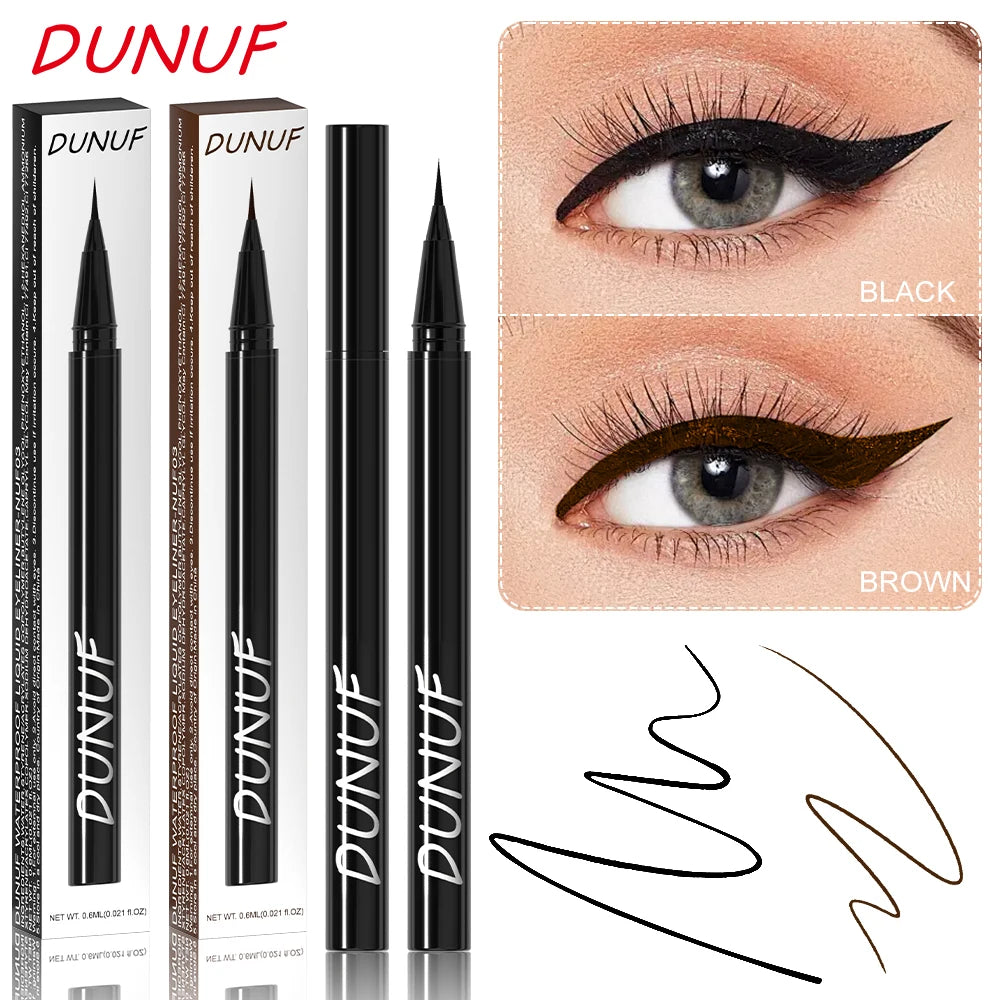 Black Liquid Eyeliner Brown Make Up Eye Liner Pencil 0.01mm Ultra Fine Quick Dry Long Lasting Waterproof Eyeliner Eyes Makeup