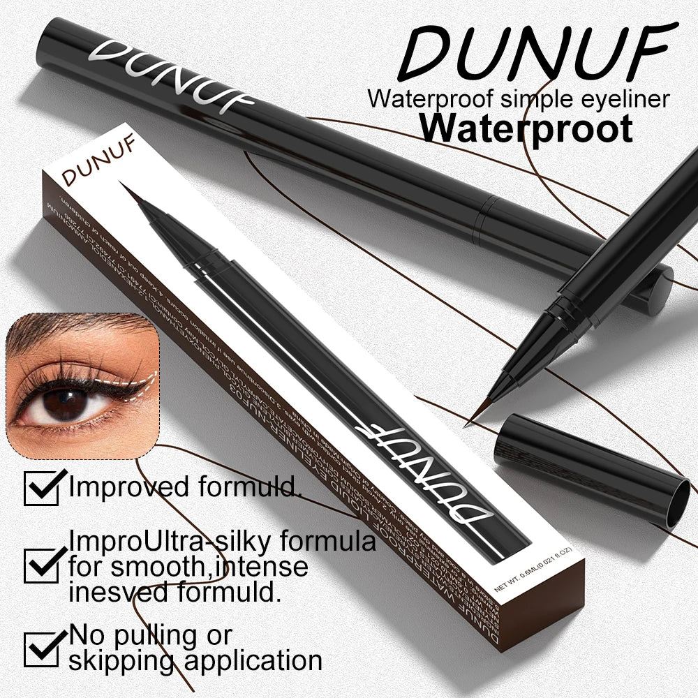 Black Liquid Eyeliner Brown Make Up Eye Liner Pencil 0.01mm Ultra Fine Quick Dry Long Lasting Waterproof Eyeliner Eyes Makeup