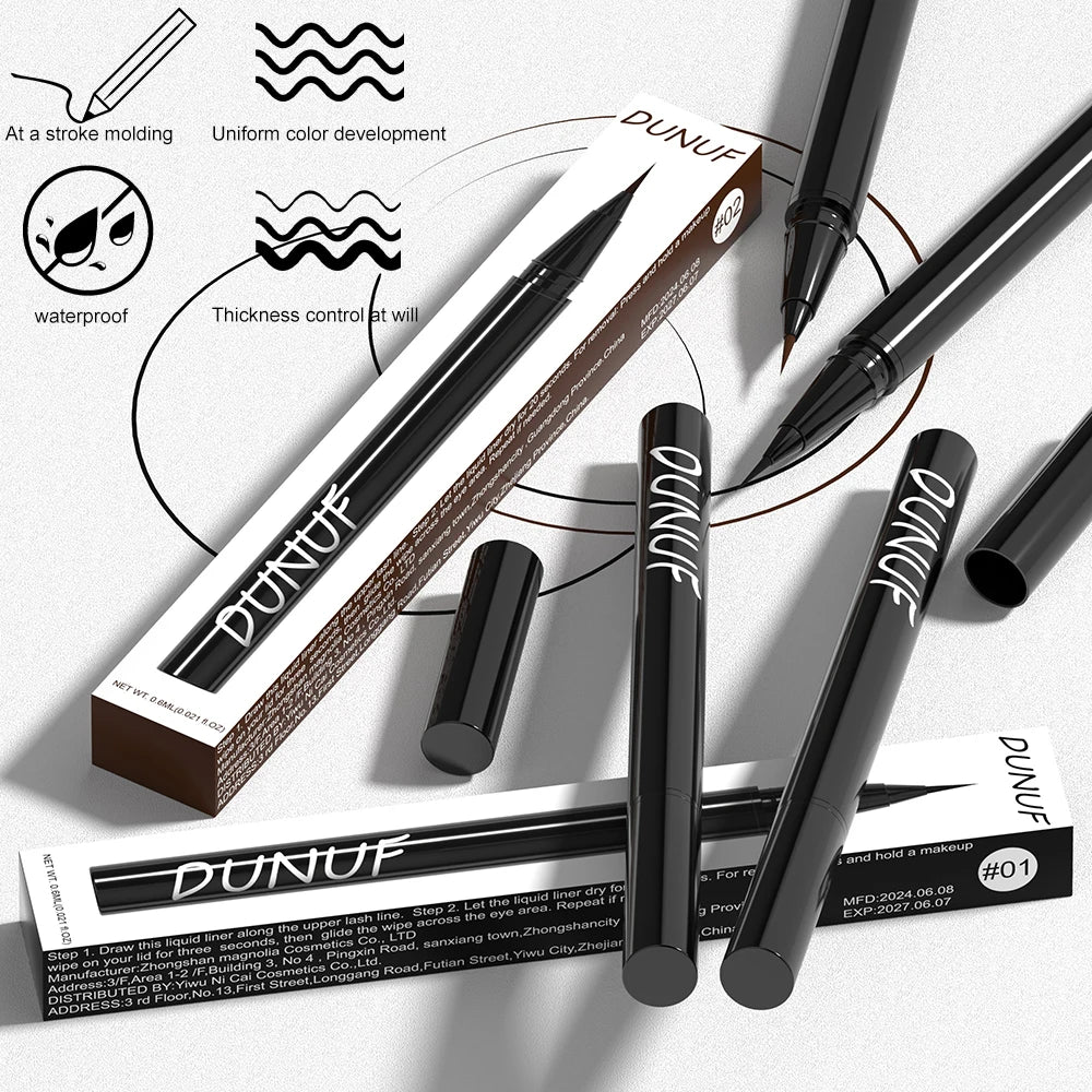 Black Liquid Eyeliner Brown Make Up Eye Liner Pencil 0.01mm Ultra Fine Quick Dry Long Lasting Waterproof Eyeliner Eyes Makeup